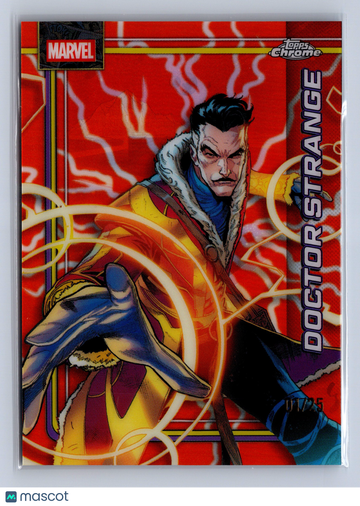 2026 Topps Chrome Marvel Doctor Strange Orange Lightning Refractor 1/25 Alpha #111