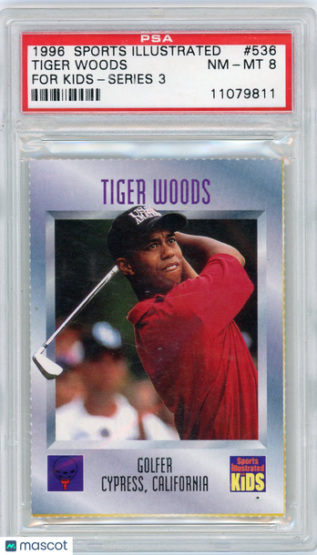 1996 S.I. For Kids Series 3 Tiger Woods #536 PSA 8