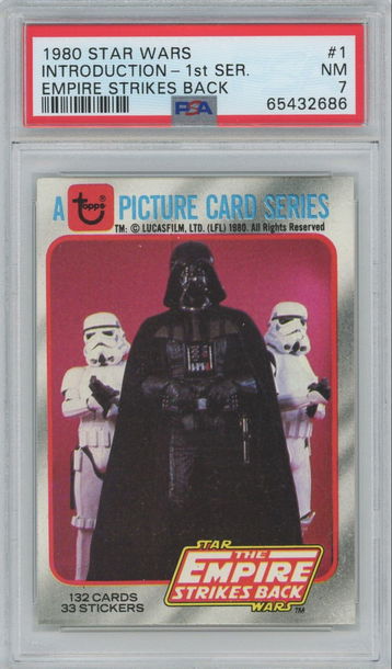 1980 Star Wars Introduction 1st Ser Empire Strikes Back #1 PSA 7