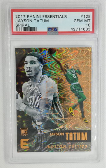 JAYSON TATUM 2017 Panini Essentials Spiral Rookie RC #129 - PSA 10 GEM MINT