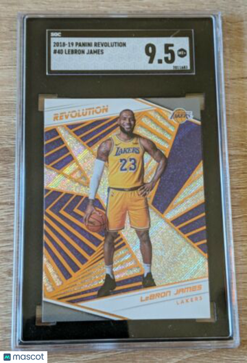 2018-19 Panini Revolution LeBron James #40 FINISH PANINI REFRACTOR REVOLUTION SPARKLE 9.5