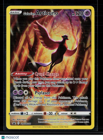 Pokemon 2023 Crown Zenith Galarian Articuno #SWSH282