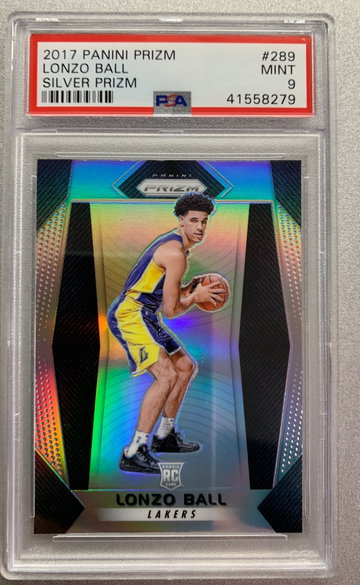 LONZO BALL 2017 ROOKIE SILVER PRIZM PSA 9 