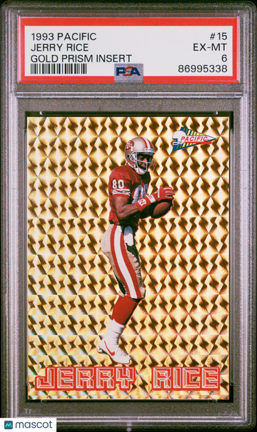 1993 Pacific Prism Insert Gold Jerry Rice #15 PSA 6