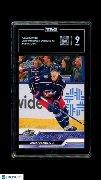 2023 Upper Deck Extended Young Guns Adam Fantilli #711 Rookie TAG 9