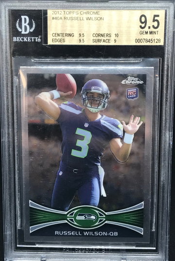 Russell Wilson 2012 Topps Chrome BGS 9.5+  10 corners 