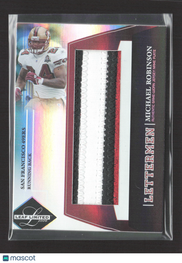 2006 Leaf Limited Lettermen Michael Robinson #L42 Authentic Game-Worn Jersey Name Plate