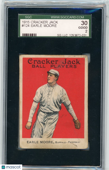 1915 Cracker Jack Earle Moore #124 SGC 2