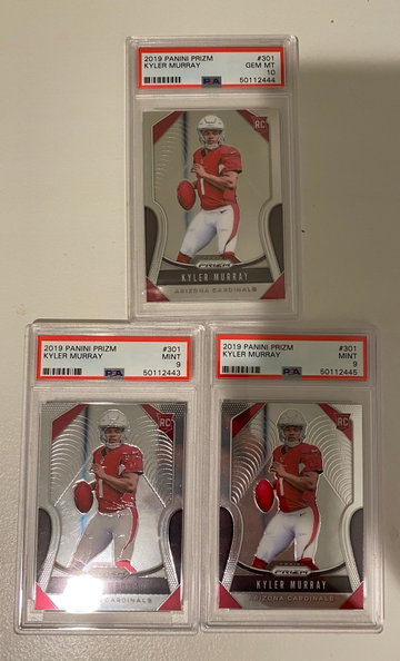 3x Kyler Murray 2019 Prizm Psa 10 and 2 Psa 9 