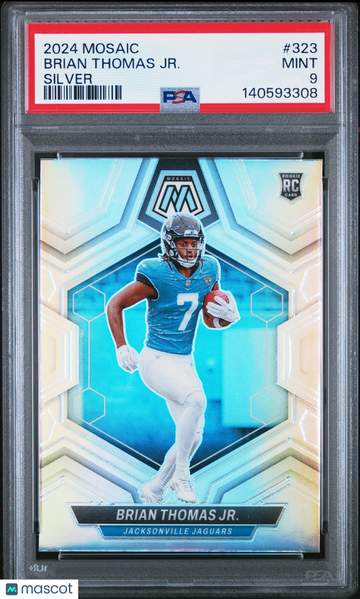 Brian Thomas JR. 2024 Panini Mosaic #323-Silver PSA 9