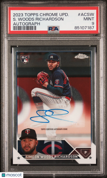 2023 Topps Chrome Update Autograph S. Woods Richardson #ACSW PSA 9 Topps