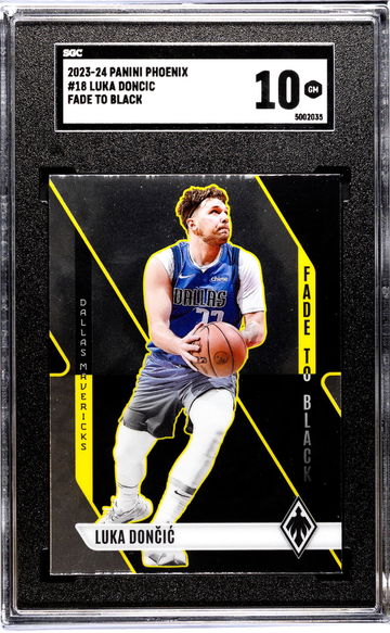 2023-24 Panini Phoenix #18 Luka Doncic Fade To Black SGC 10