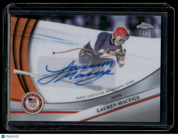 2026 Topps Chrome U.S. Olympics Lauren Macuga #BCA-LMA Orange Refractor /25 Topps Certified Autograph Issue Topps