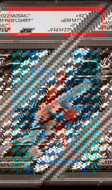 2022 Panini Mosaic STEPHEN CURRY #92 Mosaic Golden State Warriors PSA 10