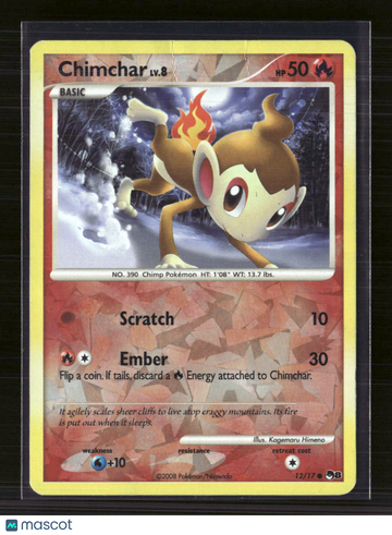 2008 EX Legend Maker Chimchar Reverse Holo #12/17