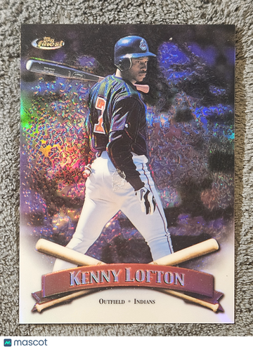 1998 Topps Finest Kenny Lofton #210 Dual Sided Refractor Parallel
