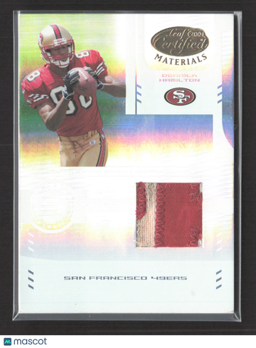 2004 Leaf Certified Materials Derrick Hamilton #229 Jersey Patch