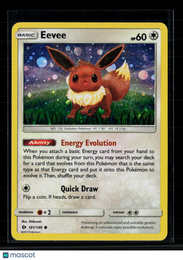 Pokemon 2017 Sun & Moon Eevee #101/149