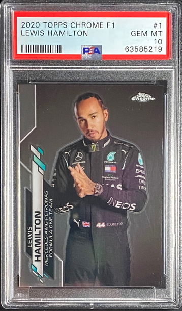 2020 Lewis Hamilton Topps Chrome F1 Formula 1 PSA 10