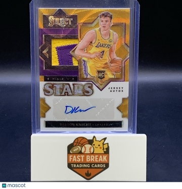 2024-25 Panini Select Dalton Knecht Gold Wave RPA Autograph Relic Patch Parallel/Variety Rookie RC Memorabilia Insert Je