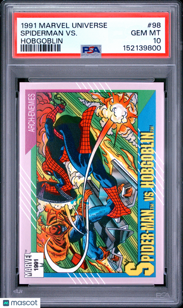 1991 Marvel Universe Spiderman VS. Hobgoblin #98 PSA 10