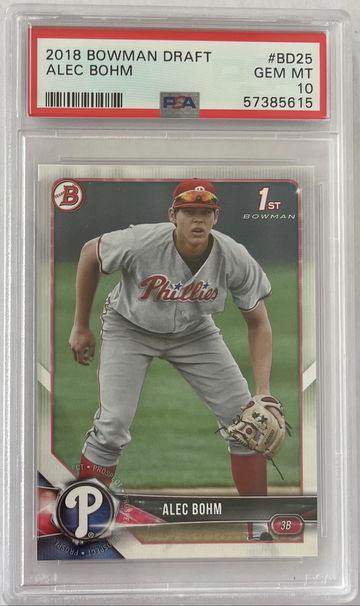 2018 Bowman Draft Alec Bohm PSA 10