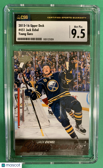 JACK EICHEL CSG 9.5 2015 UPPER DECK YOUNG GUNS ROOKIE RC