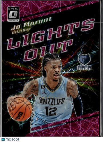Ja Morant 2024 Panini Donruss Optic Prizm Lights Out Memphis Grizzlies