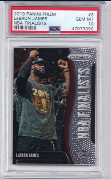 LeBron James 2019 Prizm NBA Finalists PSA 10 