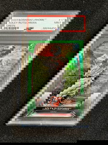 2023 Bowman Chrome Adley Rutschman #17 Green Refractor Rookie #95/99 PSA 9 Mint
