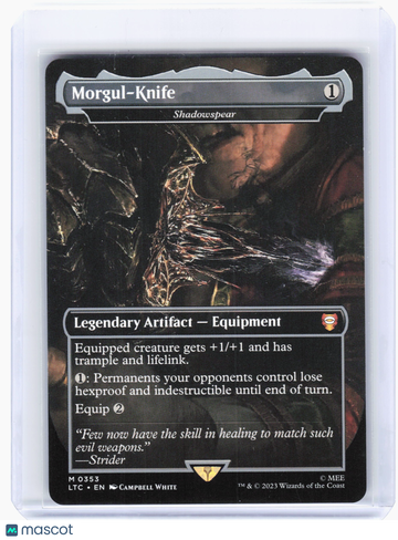 Commander: The Lord of the Rings: Tales of Middle-earth (LTC) Morgul-Knife - Shadowspear Nonfoil Mythic #0353