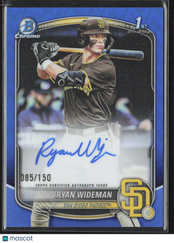 2025 Bowman Chrome Ryan Wideman #CPA-RW Blue Refractor /150 1st Bowman