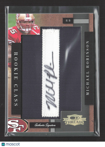 2006 Donruss Threads Michael Robinson #227 Piece of nameplate Authentic Signature