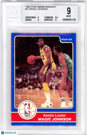 1984 Star Award Banquet Magic Johnson LL #17 BGS 9