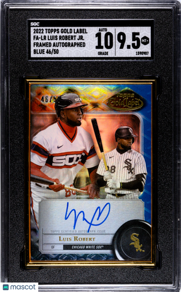 2022 Topps Gold Label Luis Robert JR. #FA-LR Framed Autograph Blue SGC 9.5 Auto 10