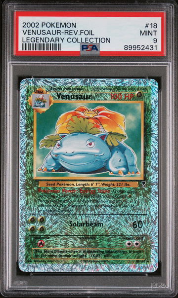 2002 Pokemon Legendary Collection Reverse Foil Venusaur #18 PSA 9