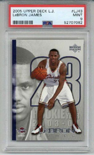 2005 UPPER DECK L.J. #LJ43 LEBRON JAMES CARD CAVALIERS PSA 9 NEW LABEL