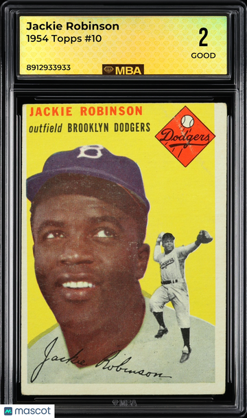 1954 Topps Jackie Robinson #10 MBA 2