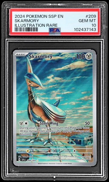 2024 Pokemon Scarlet And Violet Surging Sparks Skarmory Illustration Rare PSA 10