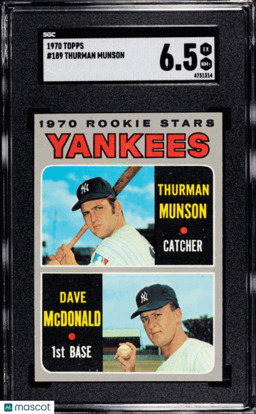 1970 Topps Thurman Munson #189 SGC 6.5