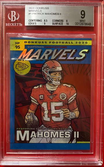 2020 Donruss Pat Mahomes Marvels SSP **pop 1**make an offer !!