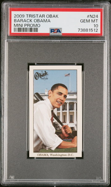2009 Tristar Obak Mini Promo Barack Obama #N24 /1 PSA 10