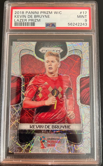 2018 Panini Prizm World Cup Kevin De Bruyne Lazer Prizm PSA 9