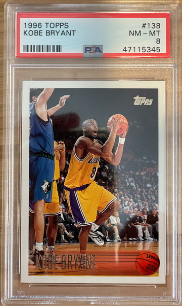 Kobe Byrant GOAT Rookie RC 1996 Topps #138 PSA 8 NM-MT