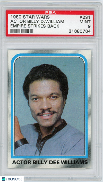 1980 Star Wars Empire Strikes Back Actor B. Dee Williams #231 PSA 9