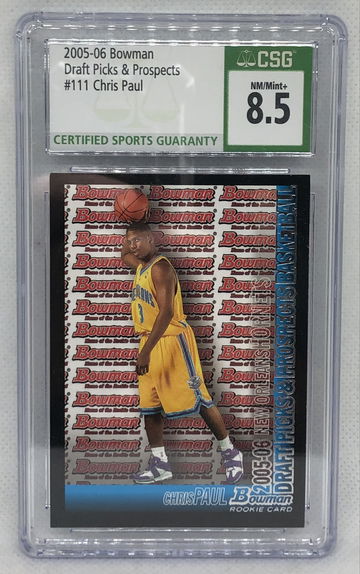 2005-06 Bowman Draft Picks & Prospects #111 Chris Paul Rookie Card RC CSG 8.5