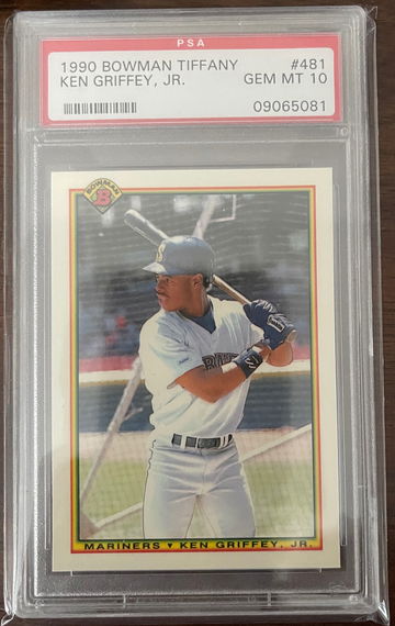 1990 Bowman Tiffany #481 Ken Griffey Jr PSA 10 Gem Mint HOF
