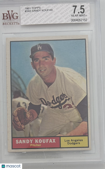 1961 Topps Sandy Koufax #344 BVG 7.5