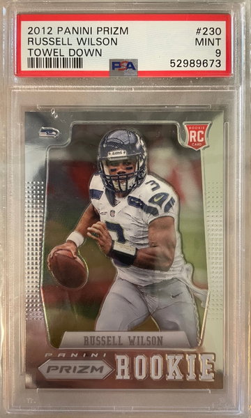 2012 Panini Prizm Russell Wilson Towel Down PSA 9