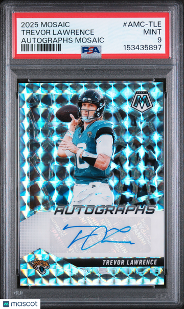 2025 Panini Mosaic Trevor Lawrence #AMC-TLE Autographs Mosaic Autograph Short Print Parallel/Variety Insert PSA 9 Panini